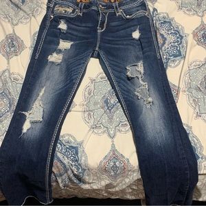 Rick Revival Betty bootcut jeans factory destroyed 31 waist 32 length